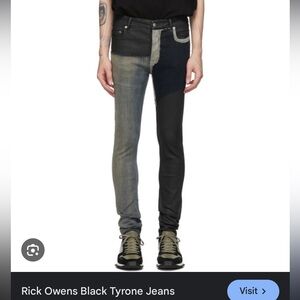 Rick owens black tyrone jeans
